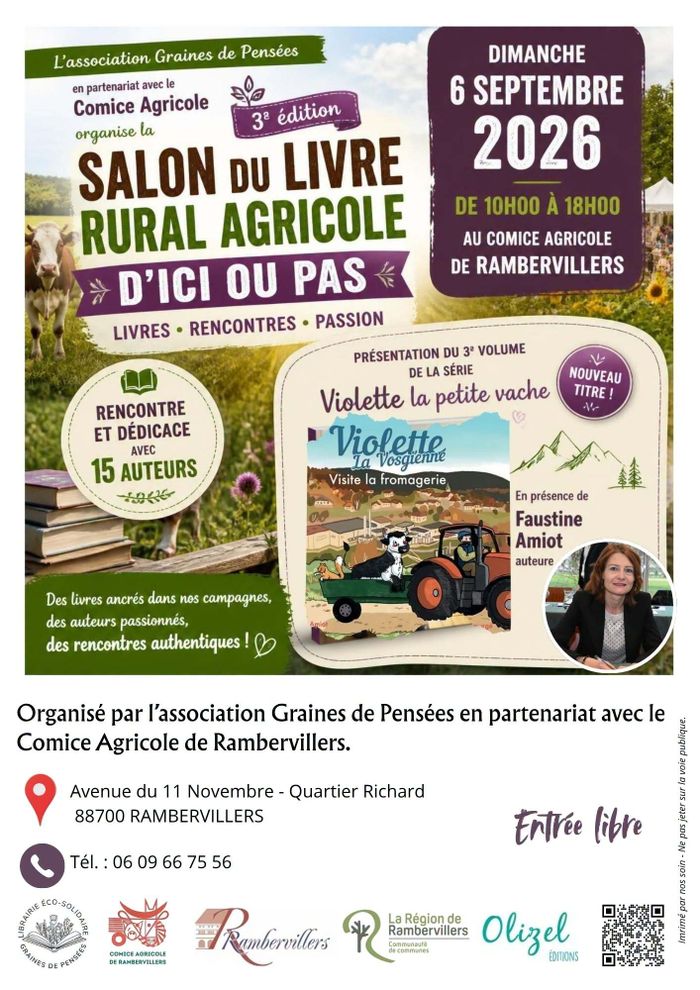 Salon du livre rural agricole Librairie Graines de pensées Rambervillers