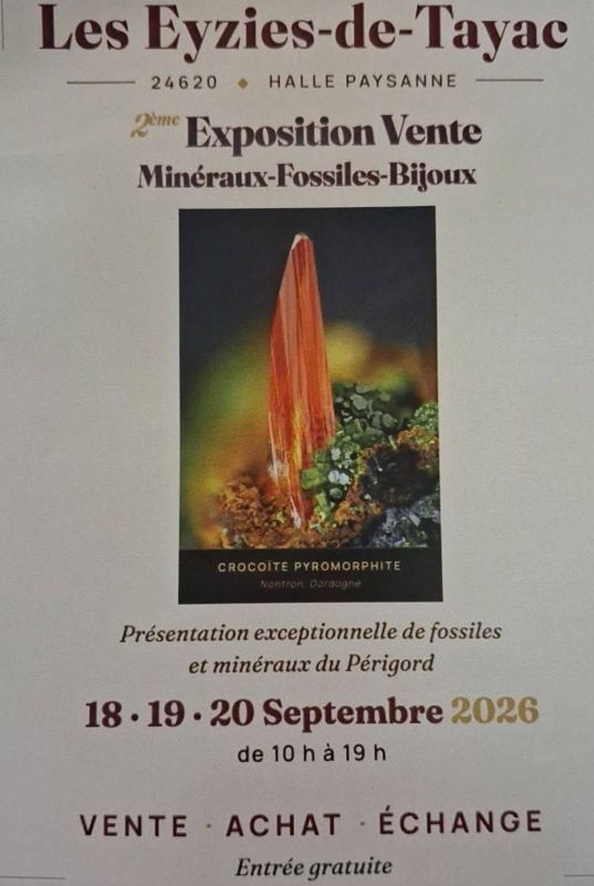 Salon minéraux fossiles et bijoux  Les Eyzies