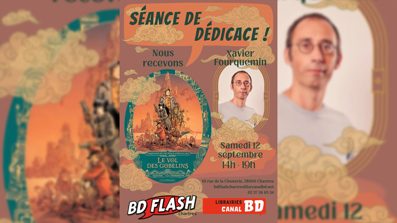 Séance de dédicace de Xavier Fourquemin pour Chroniques de Fer et d&rsquo;Écailles  Chartres