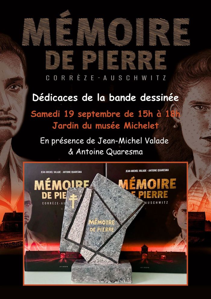 Séance de dédicaces de la bande dessinée « Mémoire de pierre », Centre d’études et Musée Edmond Michelet, Brive-la-Gaillarde