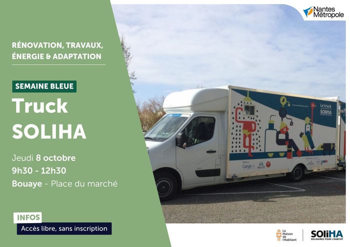 [Semaine bleue] Truck SOLIHA Marché de Bouaye – place du Marché Bouaye
