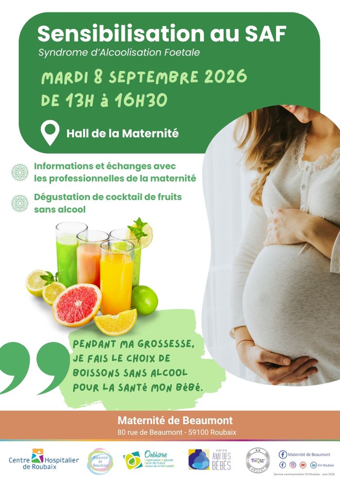 Sensibilisation au syndrome d’alcoolisation foetale, Maternité de Beaumont, Roubaix