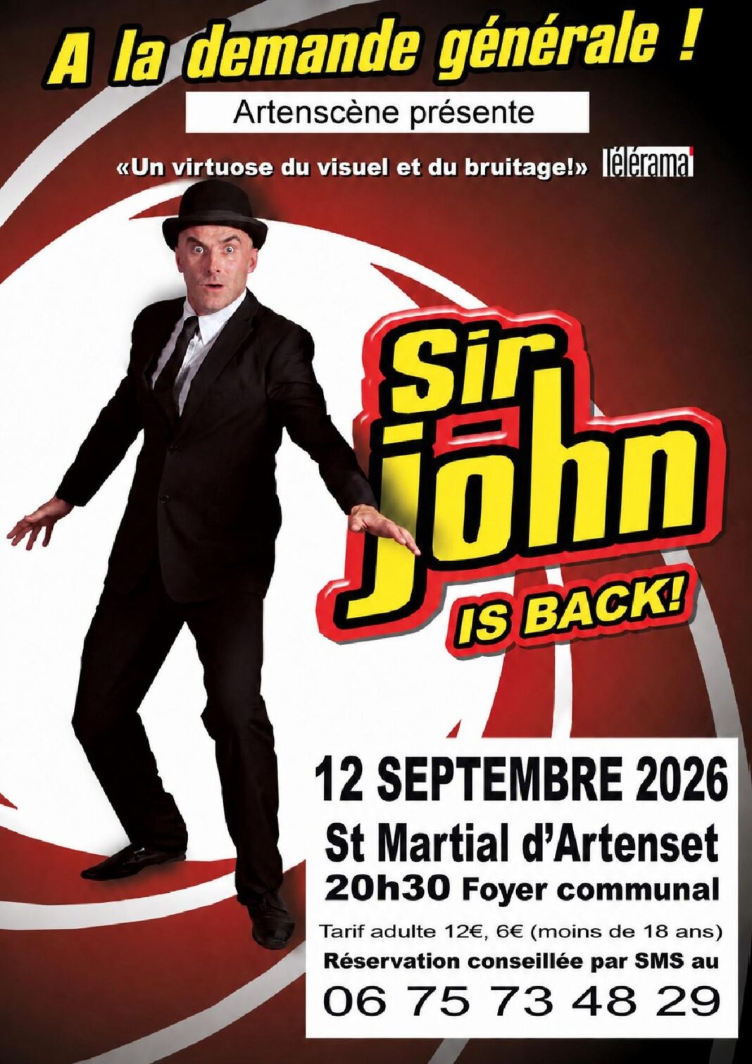 Sir John is back visuel et bruitage  Saint-Martial-d&rsquo;Artenset