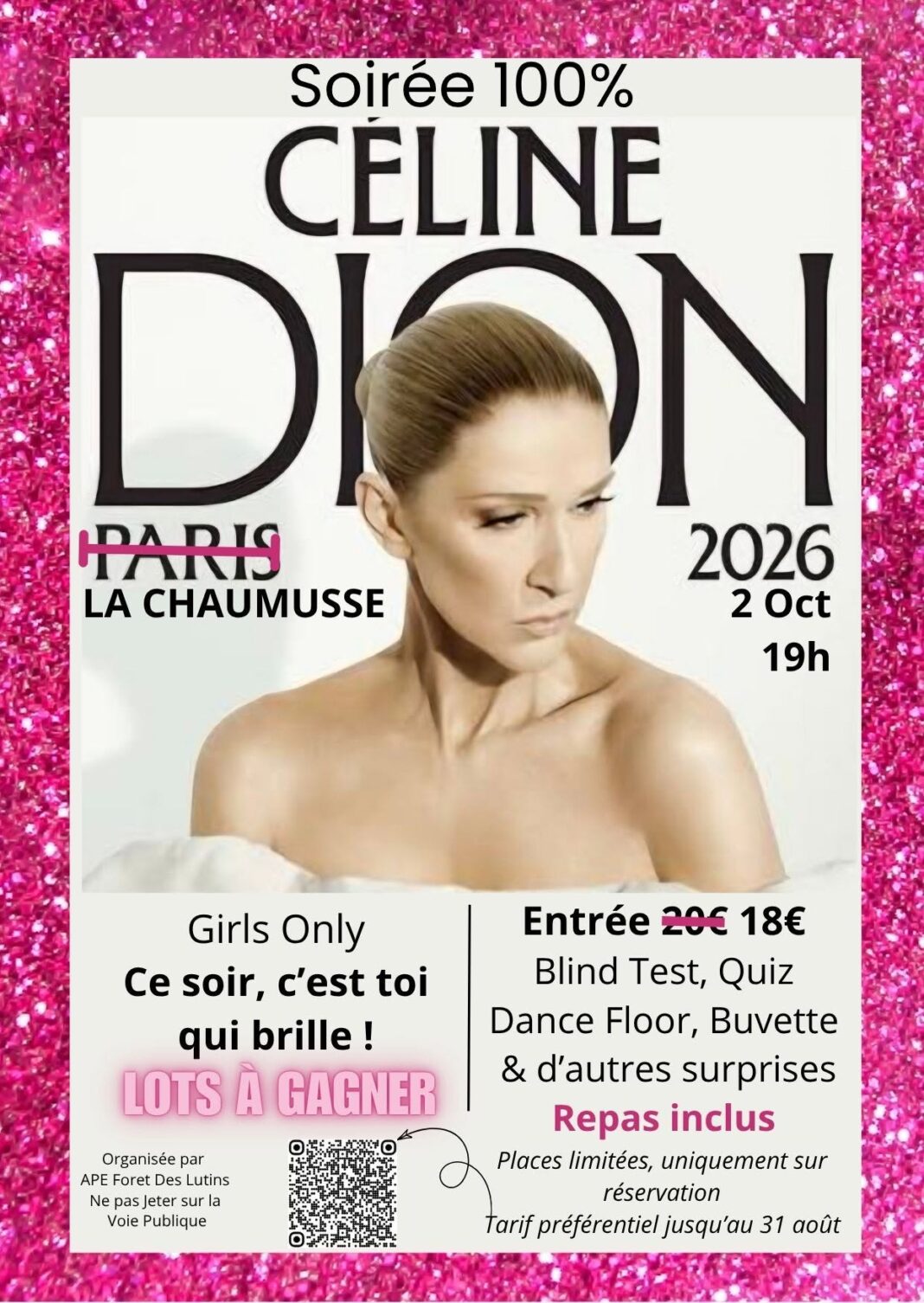 Soirée 100% Céline Dion girls only Saint-Pierre
