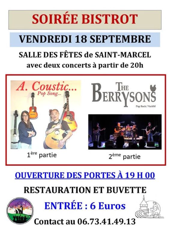 Soirée Bistrot 2 Rue Jules Ferry Saint-Marcel 2026-09-19