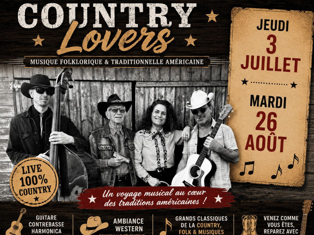 Soirée country lovers Bar restaurant Lairrial Tarnos