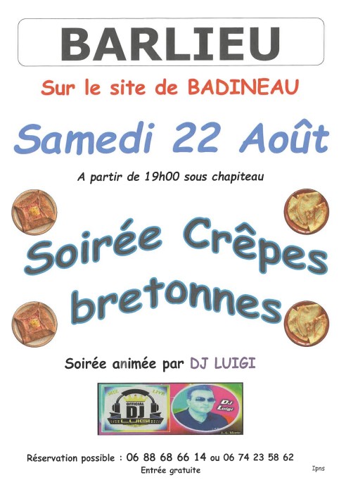 Soirée crêpes bretonnes  Barlieu