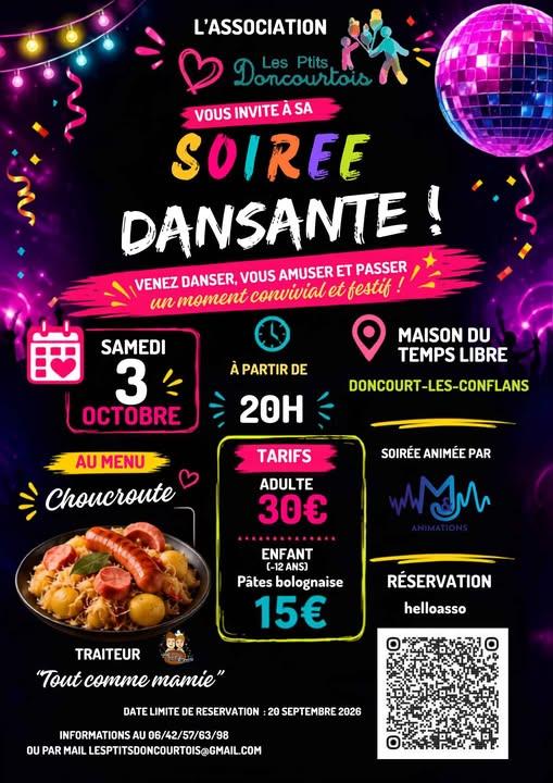 Soirée dansante Maison du temps libre Doncourt-lès-Conflans