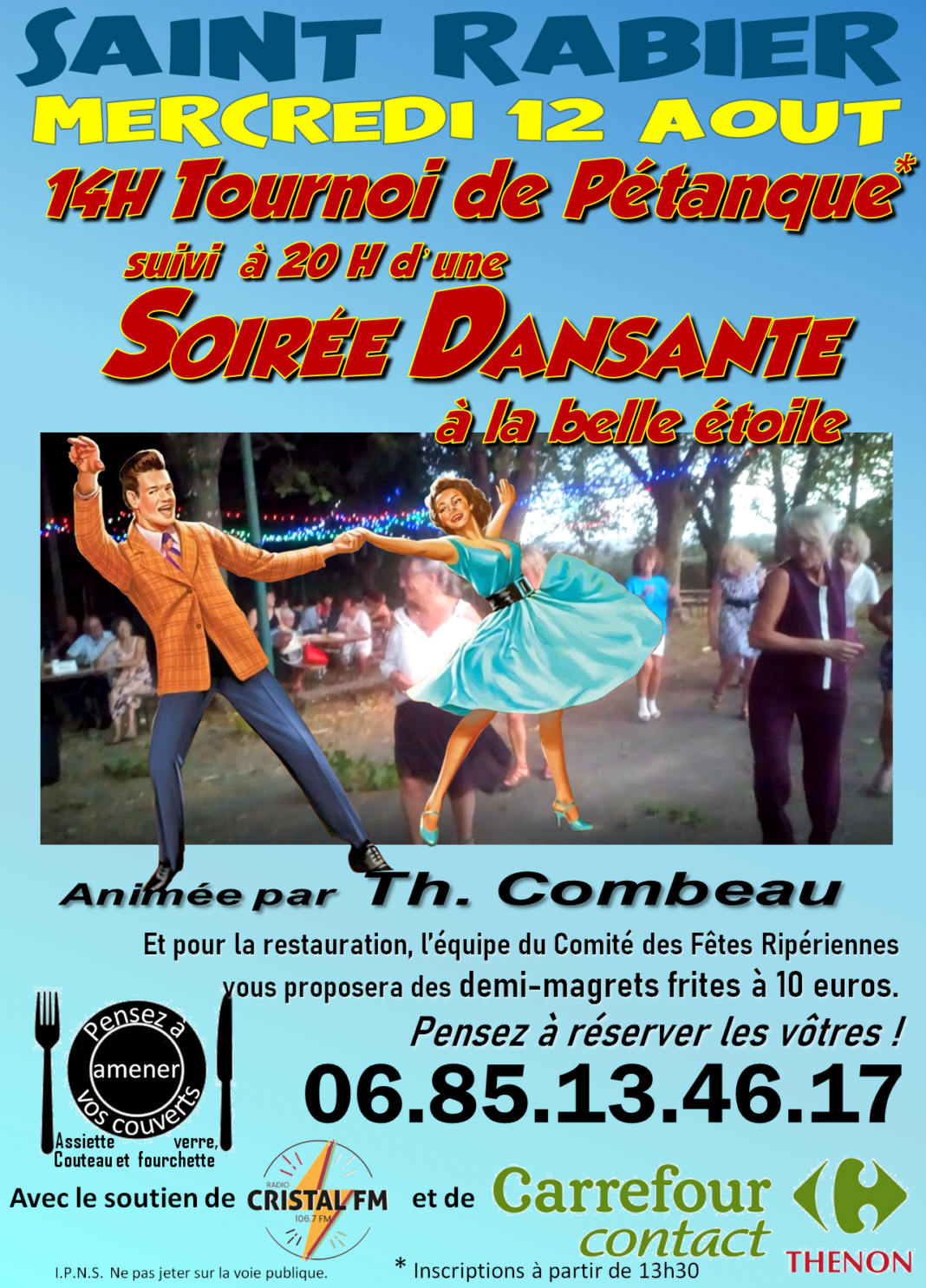 soirée dansante et Tournoi de pétanque Saint-Rabier