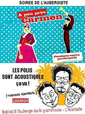 Soirée de l’Aubergiste A peu près Carmen + Les Polis Sont Acoustiques Nouaillé-Maupertuis