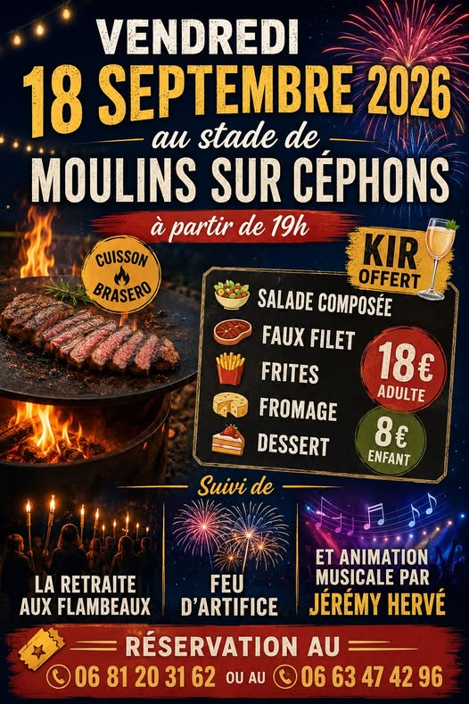 Soirée festive au stade de Moulins-sur-Céphons  Moulins-sur-Céphons