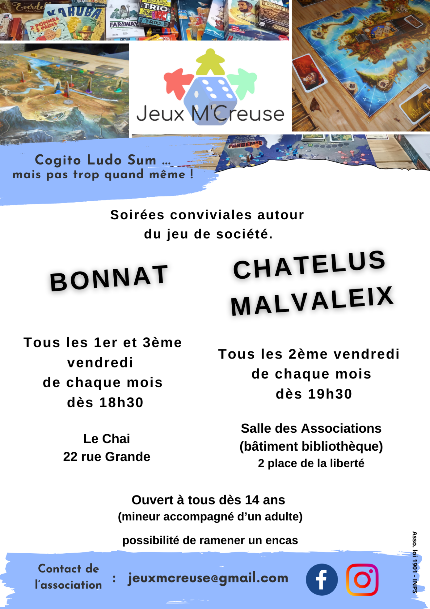 Soirée jeux Châtelus-Malvaleix