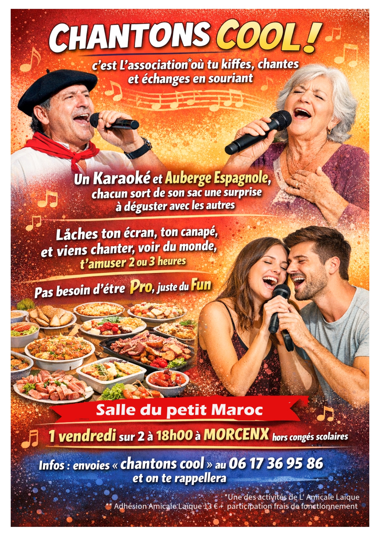 Soirée karaoké et Auberge Espagnole Salle Petit Maroc Morcenx-la-Nouvelle 2026-09-04