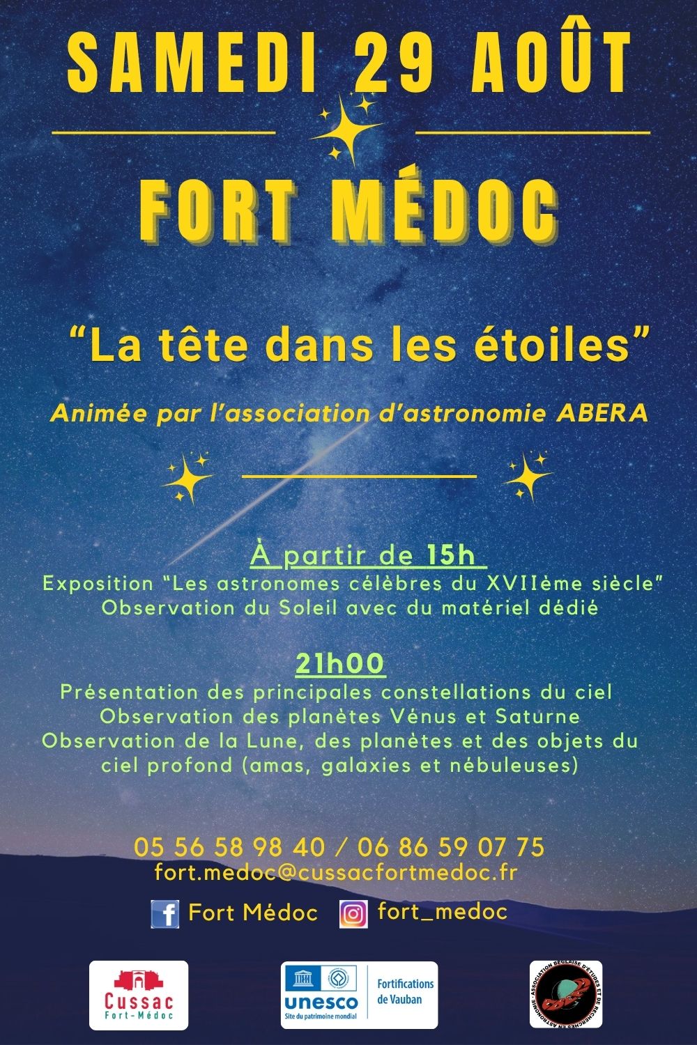 Soirée La Tête dans les Etoiles FORT MÉDOC Cussac-Fort-Médoc
