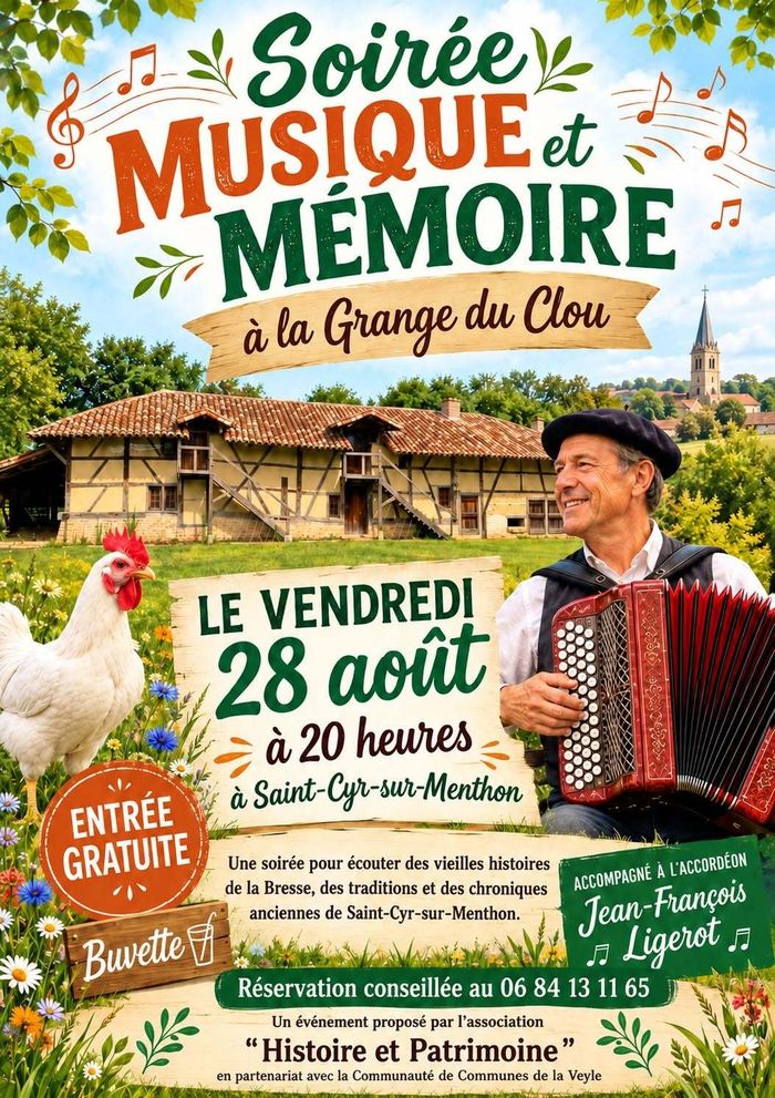 Soirée Musique et Mémoire à la Grange du Clou, Grange du Clou, Saint-Cyr-sur-Menthon