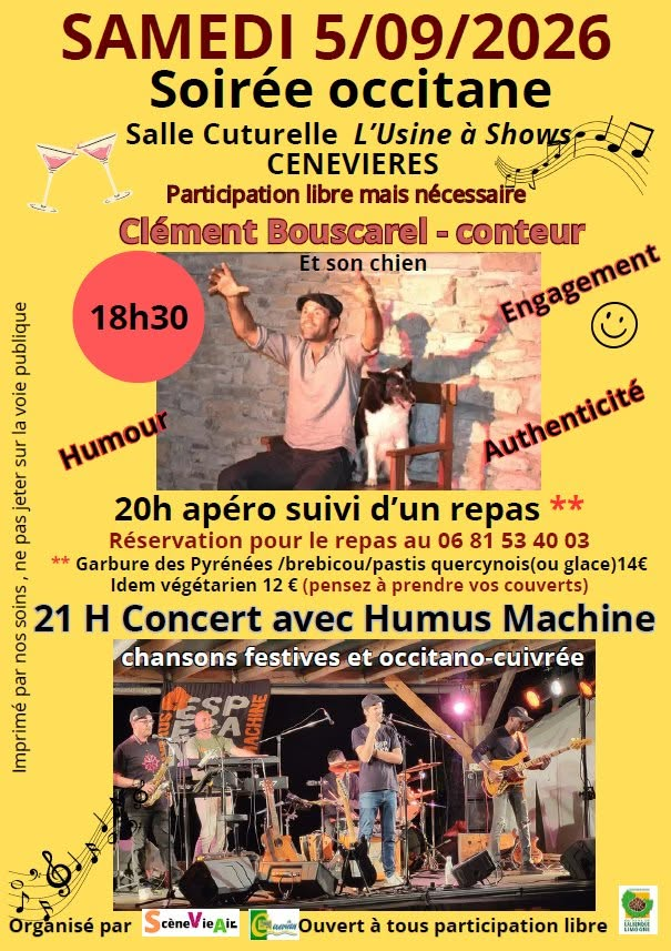 Soirée Occitane à Cénevières Cénevières