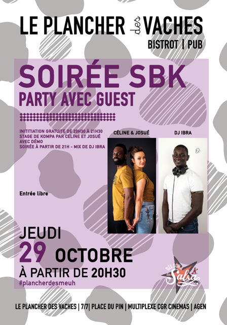 Soirée Salsa Bachata Kizomba Plancher des vaches Agen