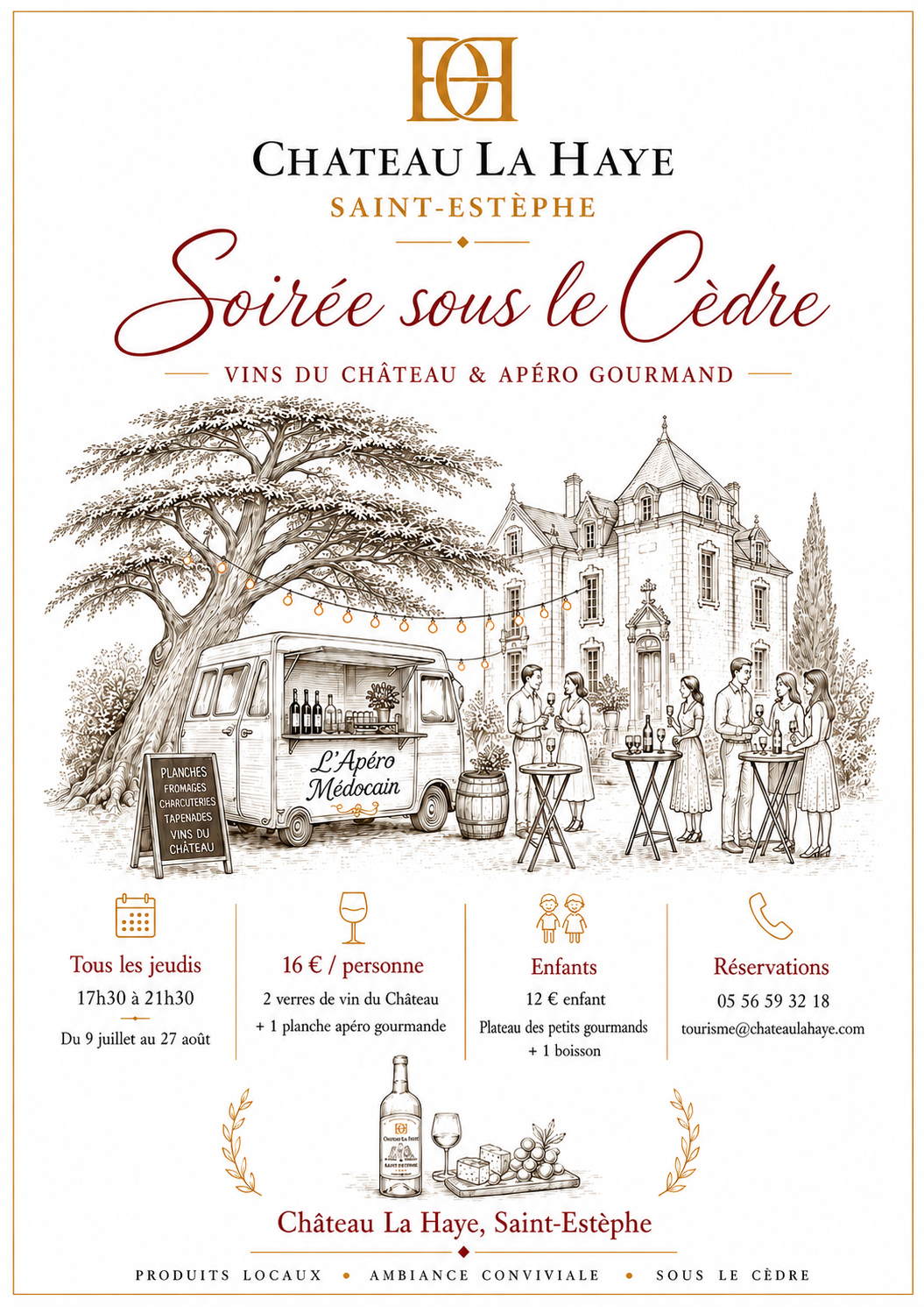 Soirée sous le cèdre Château La Haye Saint-Estèphe