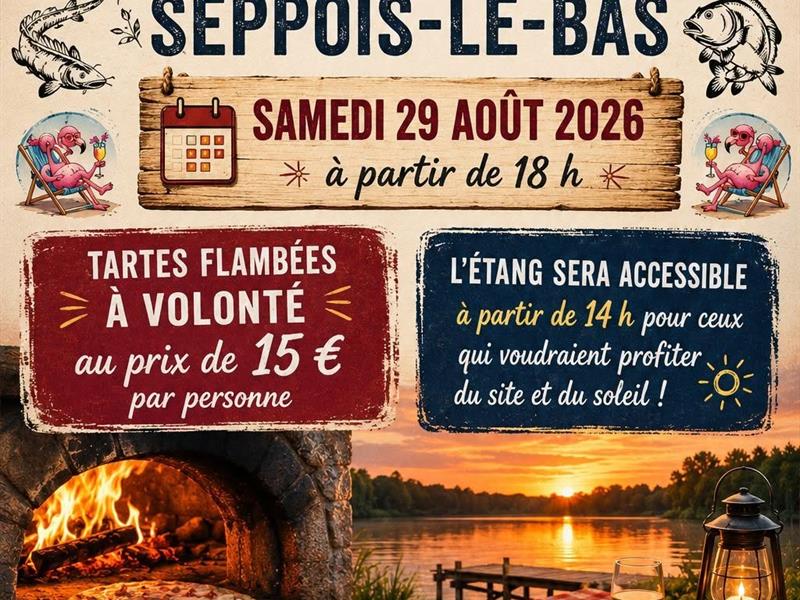 Soirée tartes flambées à volonté à l&rsquo;étang Momiz Weier  Seppois-le-Bas