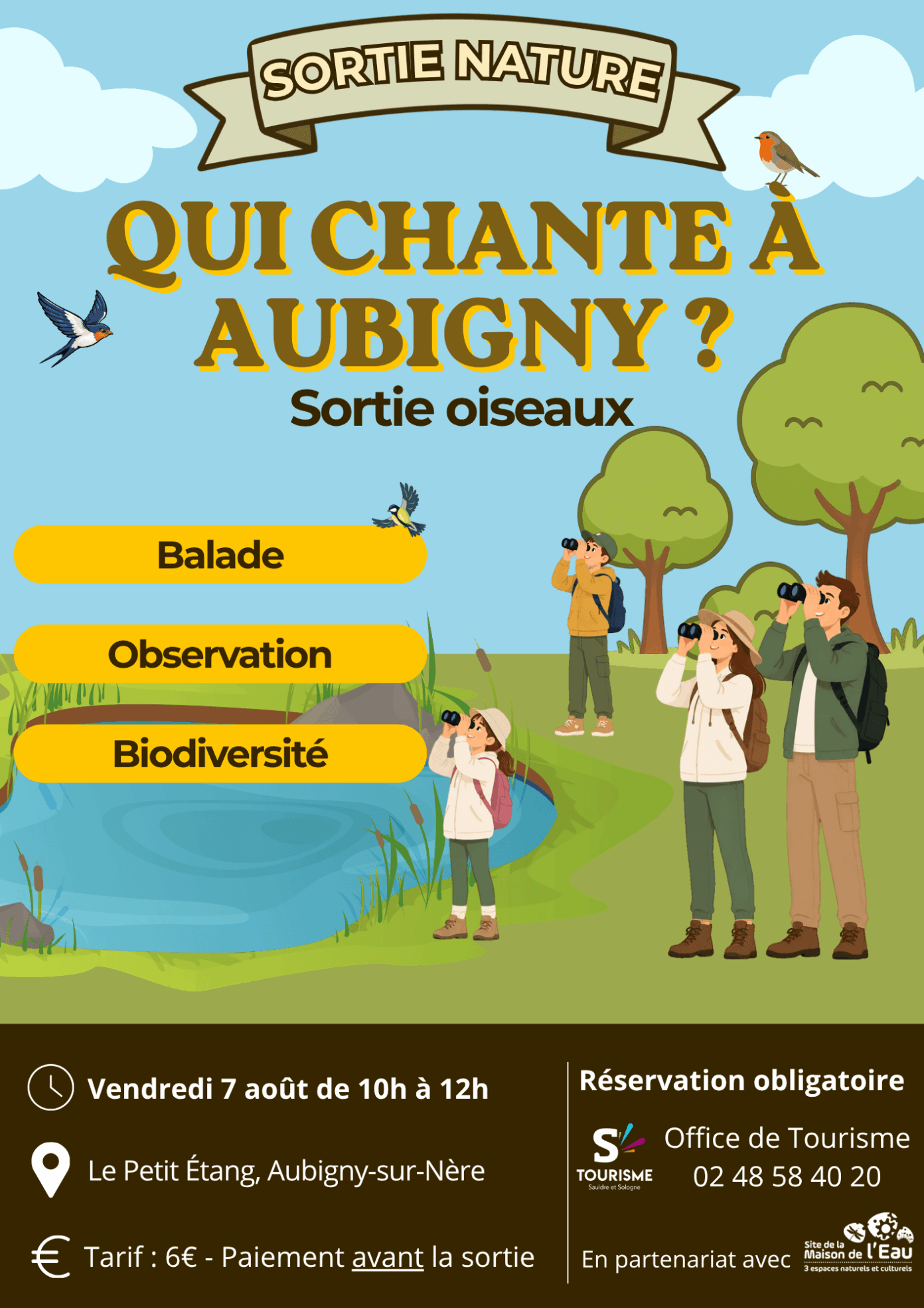 Sortie nature Qui chante à Aubigny ? Aubigny-sur-Nère