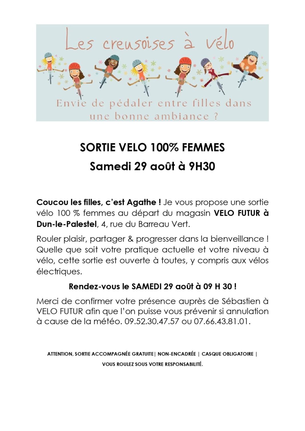 Sortie vélo 100% femme Dun-le-Palestel