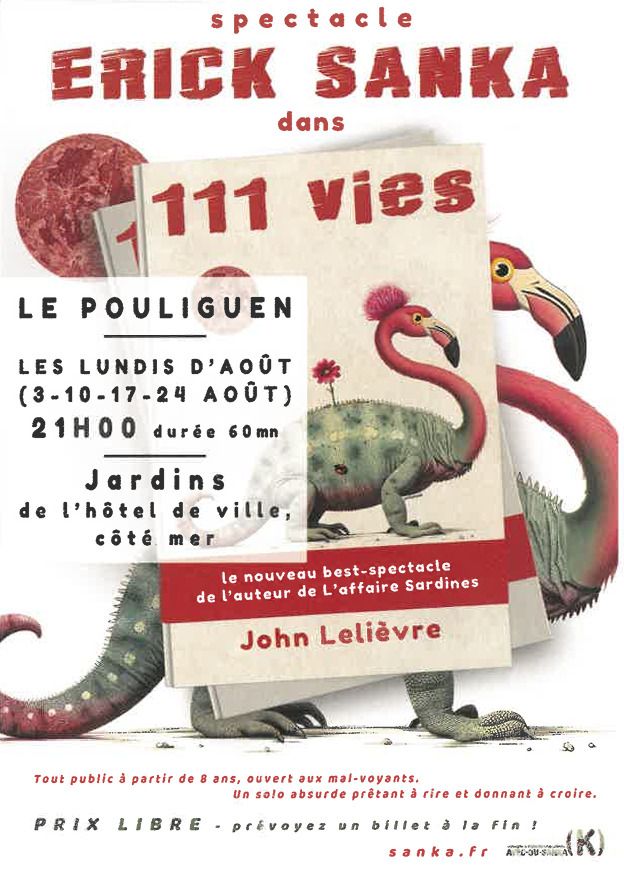 Spectacle « 111 vies », Jardin de l’Hôtel de Ville côté mer, Le Pouliguen
