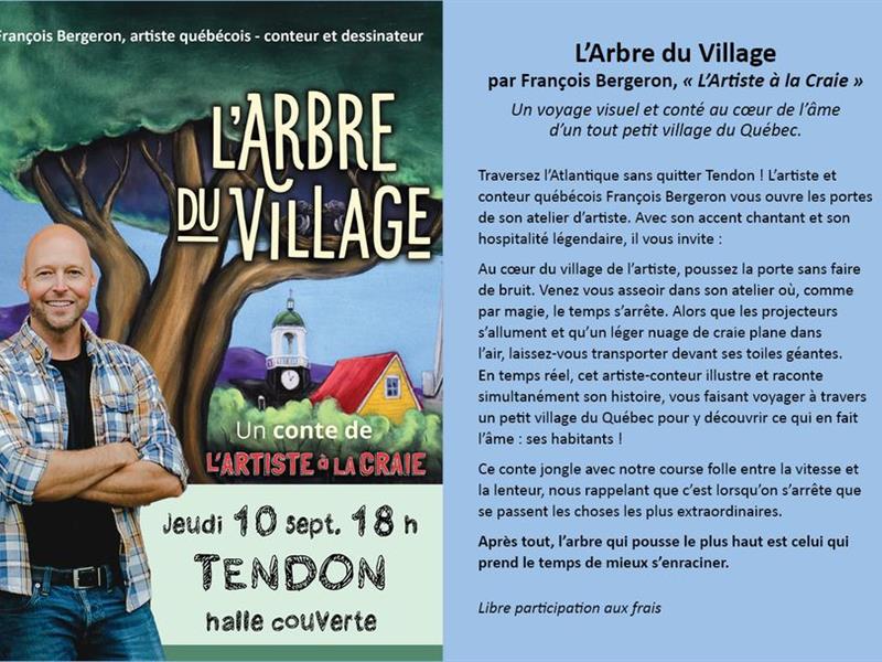 Spectacle conteur l’arbre du village Place de la Mairie Tendon