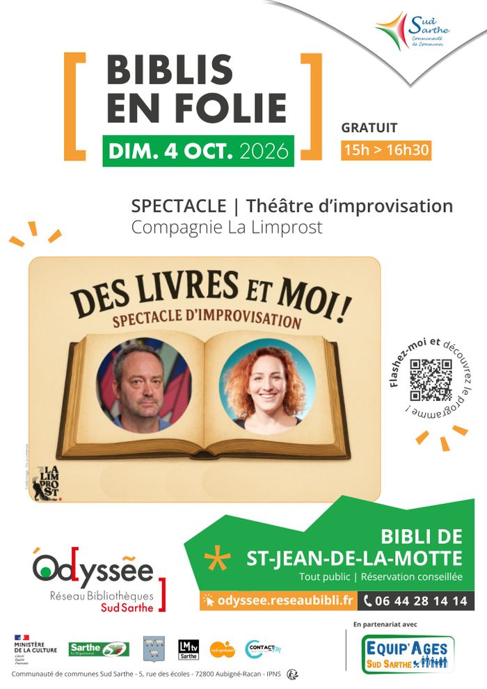 Spectacle « Des livres et moi ! » Bibliothèque Saint-Jean-de-la-Motte Saint-Jean-de-la-Motte