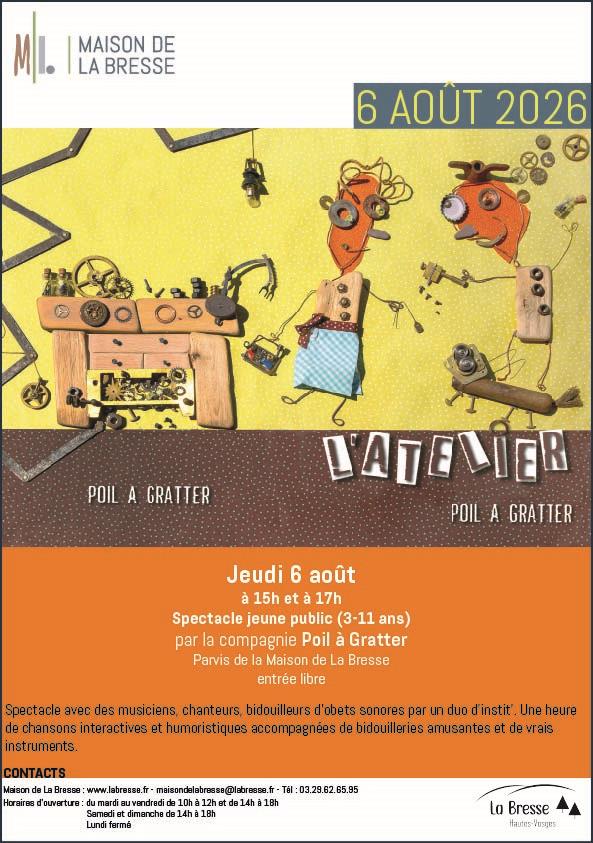 Spectacle l’Atelier PArvis de la Maison de La Bresse La Bresse