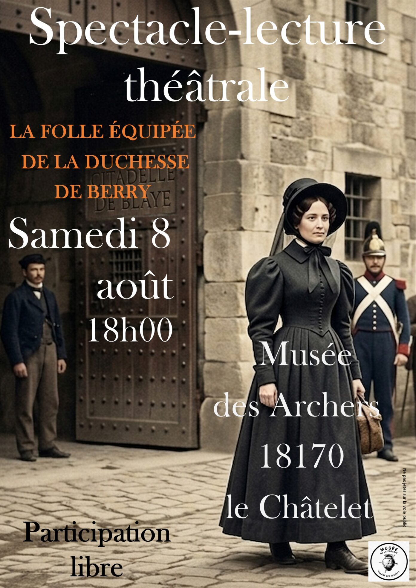 Spectacle lecture théâtrale au musée  Le Châtelet