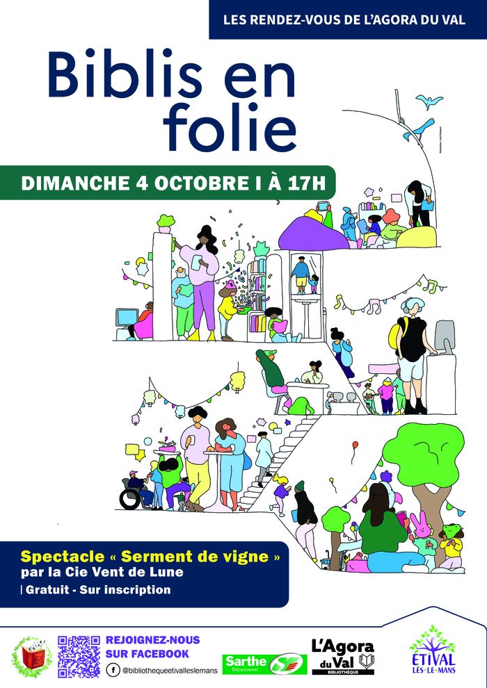 Spectacle « Serment de vigne », Bibliothèque municipale d’Etival-lès-Le Mans, Étival-lès-le-Mans