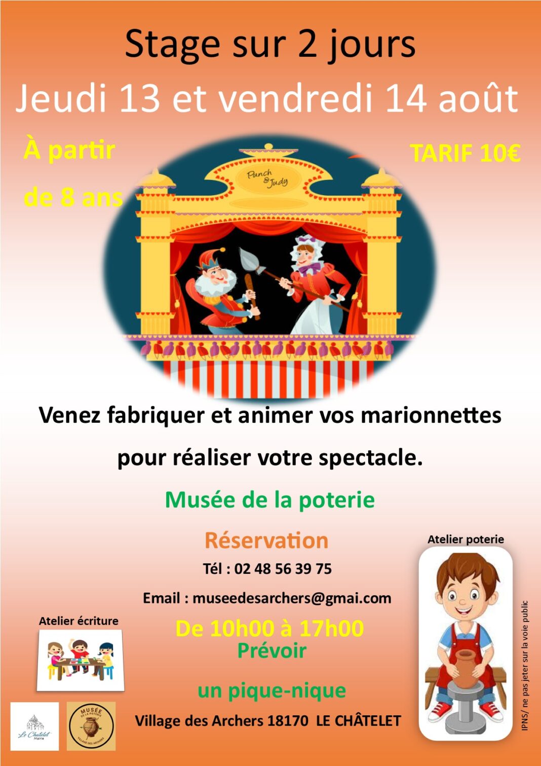 Stage atelier marionnettes au musée Le Châtelet