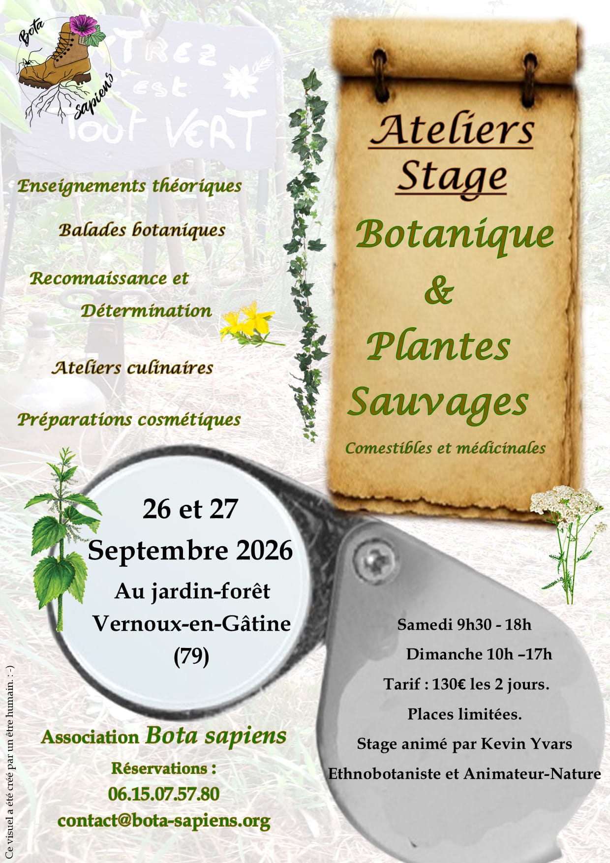 Stage Botanique et Plantes sauvages La Limouzinière Vernoux-en-Gâtine 2026-09-26