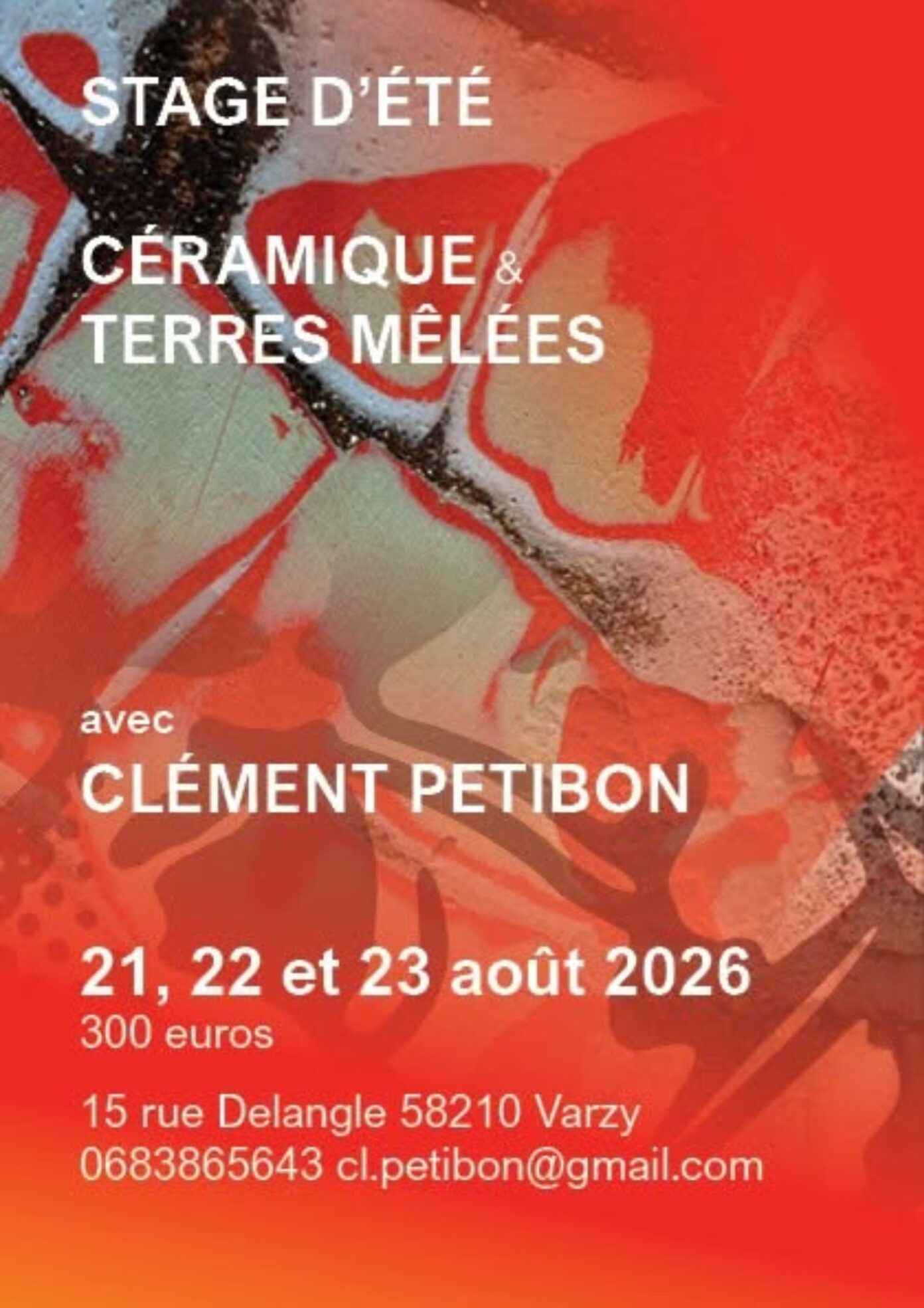 Stage d’été Céramique & Terres mêlées Atelier galerie Varzy