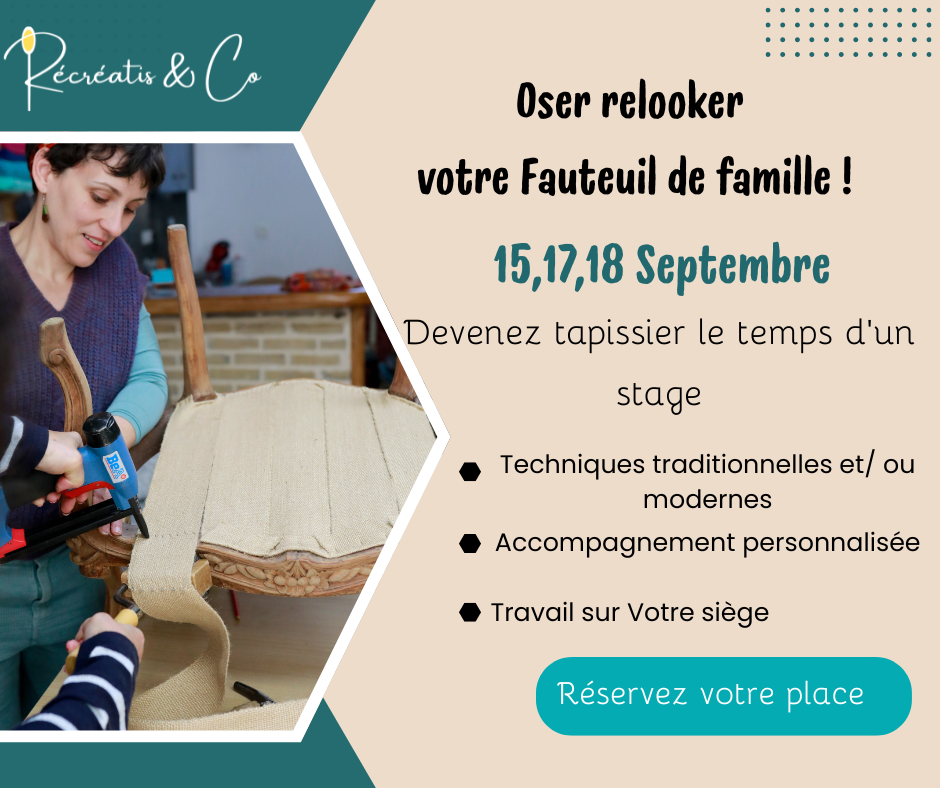 Stage Osez relooker votre fauteuil de famille  Villamblard