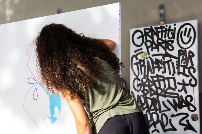 Stand participatif & toile créative collective avec Graffiti Paris, Musée de l’Air et de l’Espace, Le Bourget
