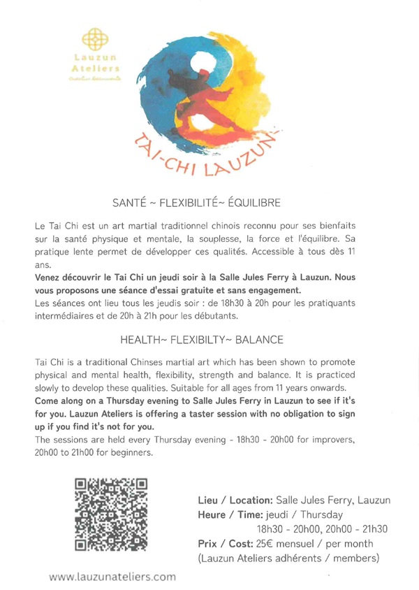 Taï-Chi Salle Jules Ferry Lauzun