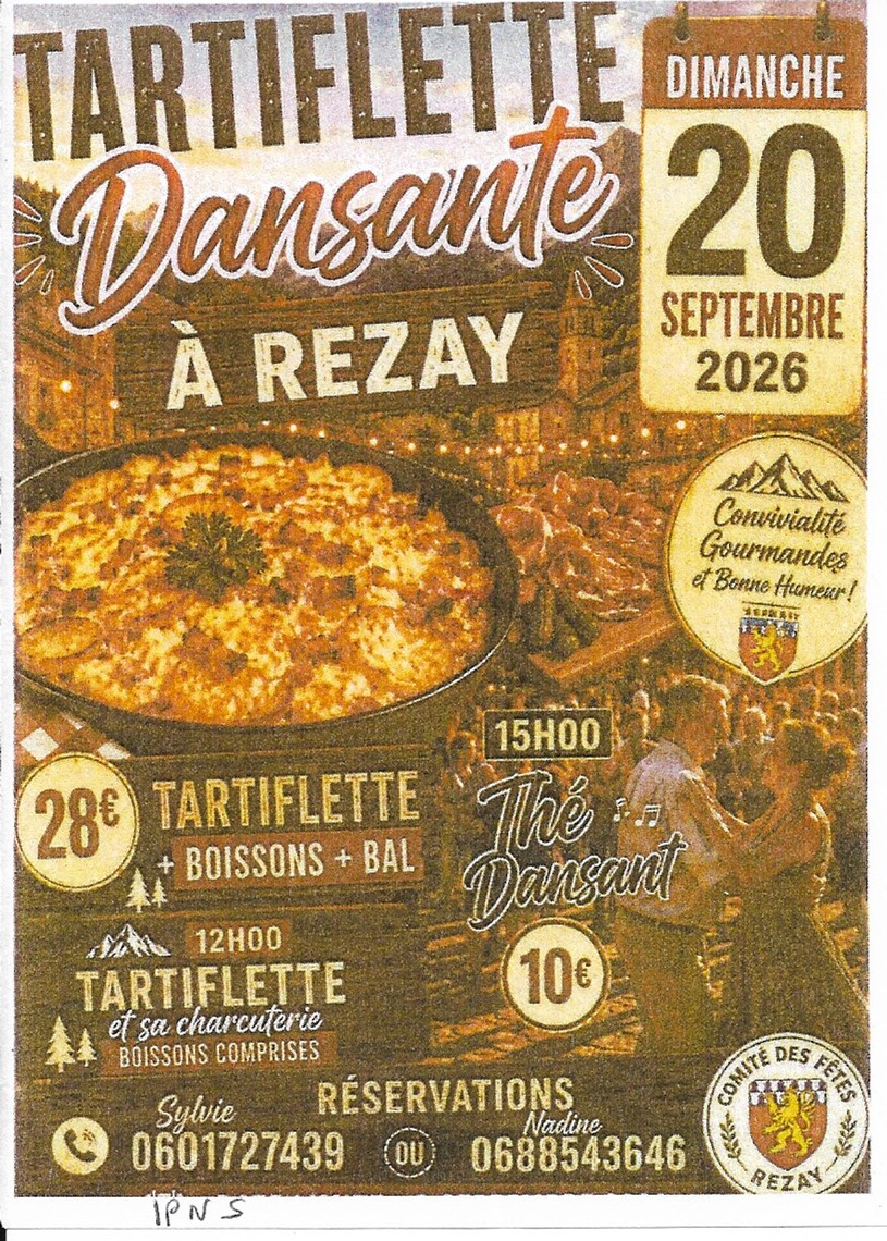 Tartiflette dansante à Rezay  Rezay