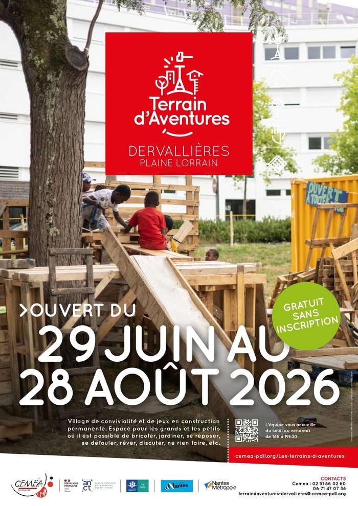 Terrain d’aventures Dervallières Plaine Lorrain Nantes
