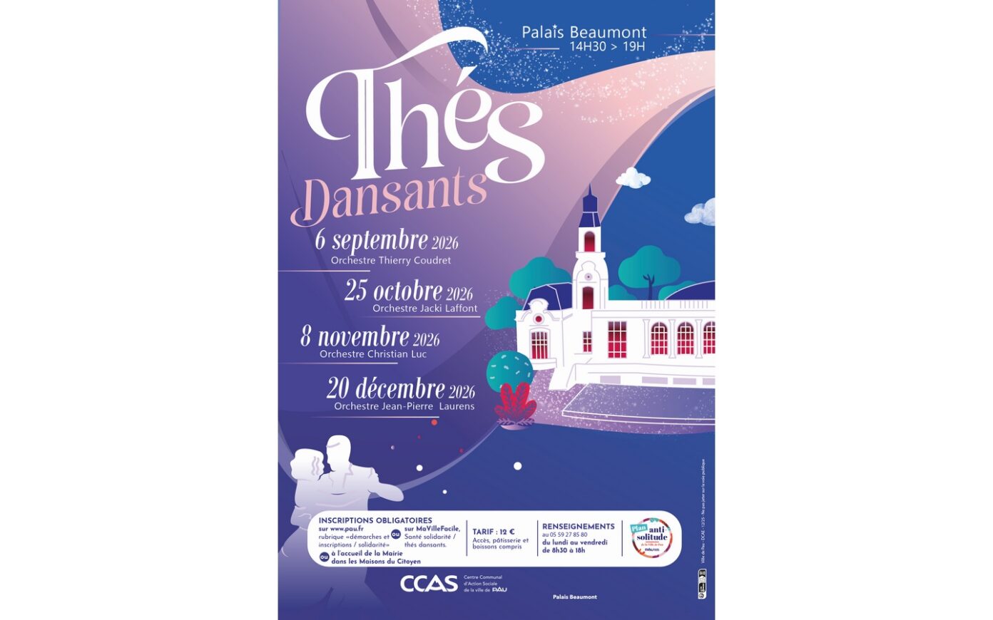 Thé dansant allée Anna de Noailles Pau