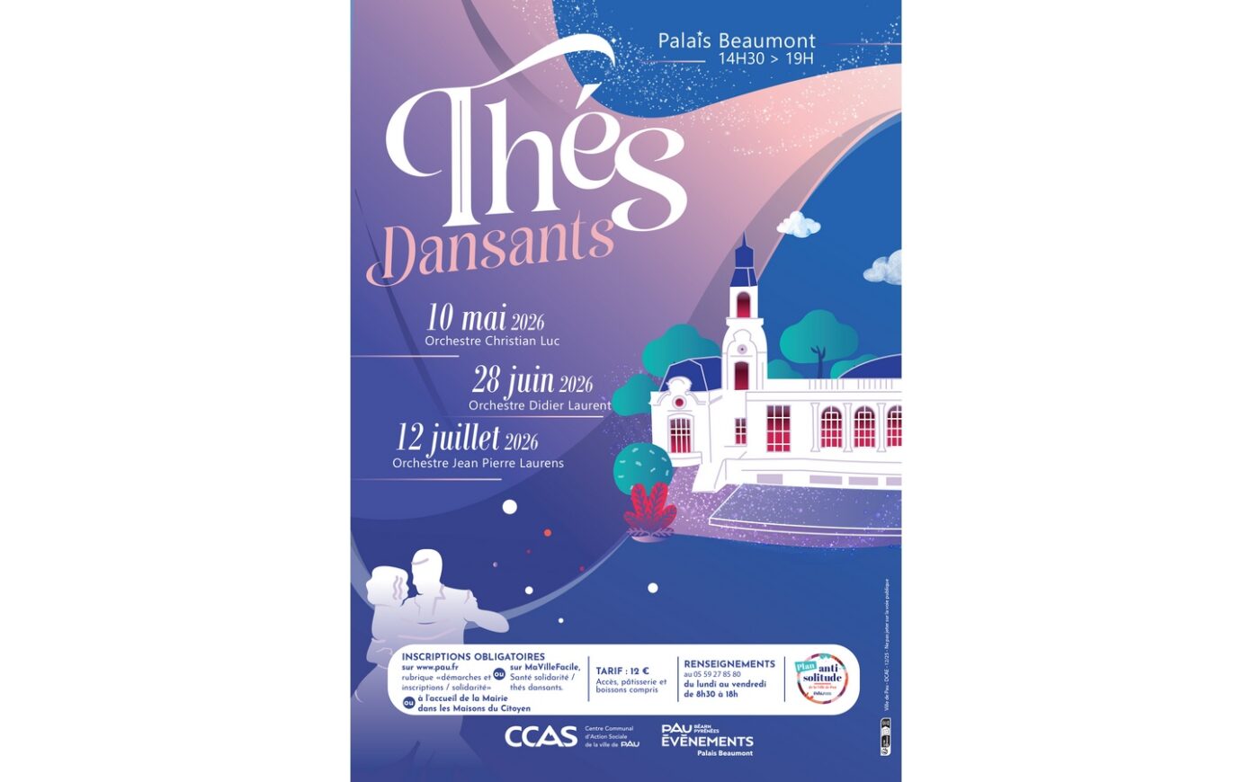 Thé dansant allée Anna de Noailles Pau