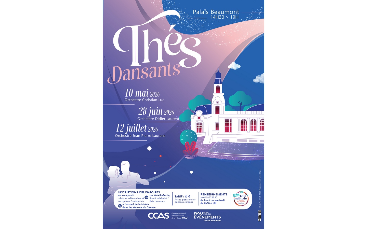 Thé dansant Palais Beaumont Pau 2026-12-20