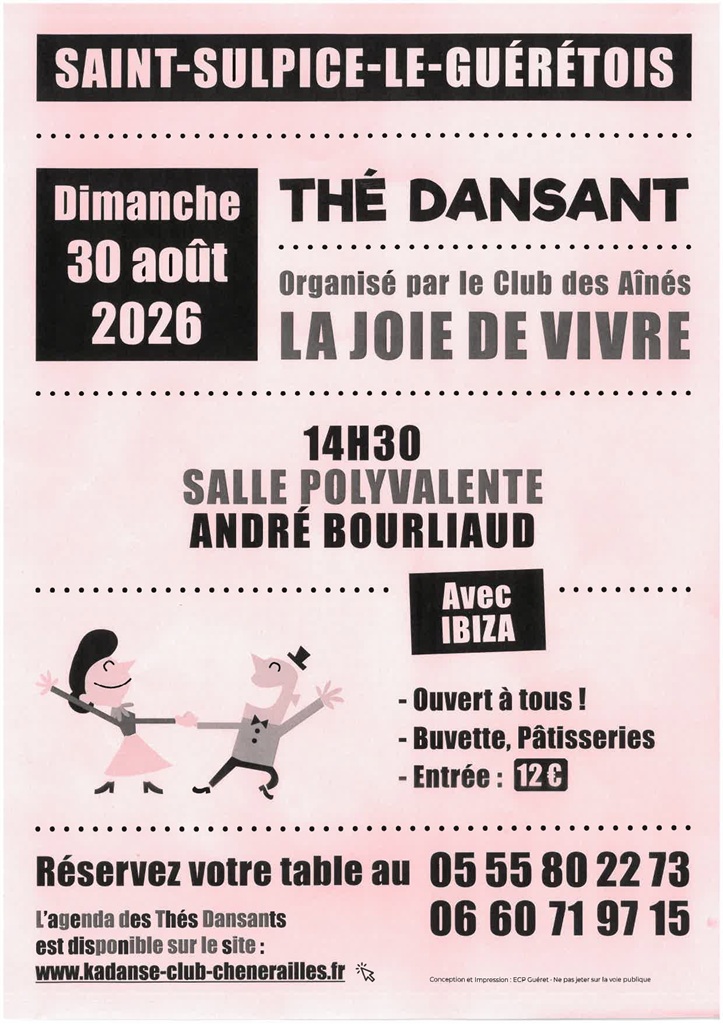 Thé dansant Saint-Sulpice-le-Guérétois