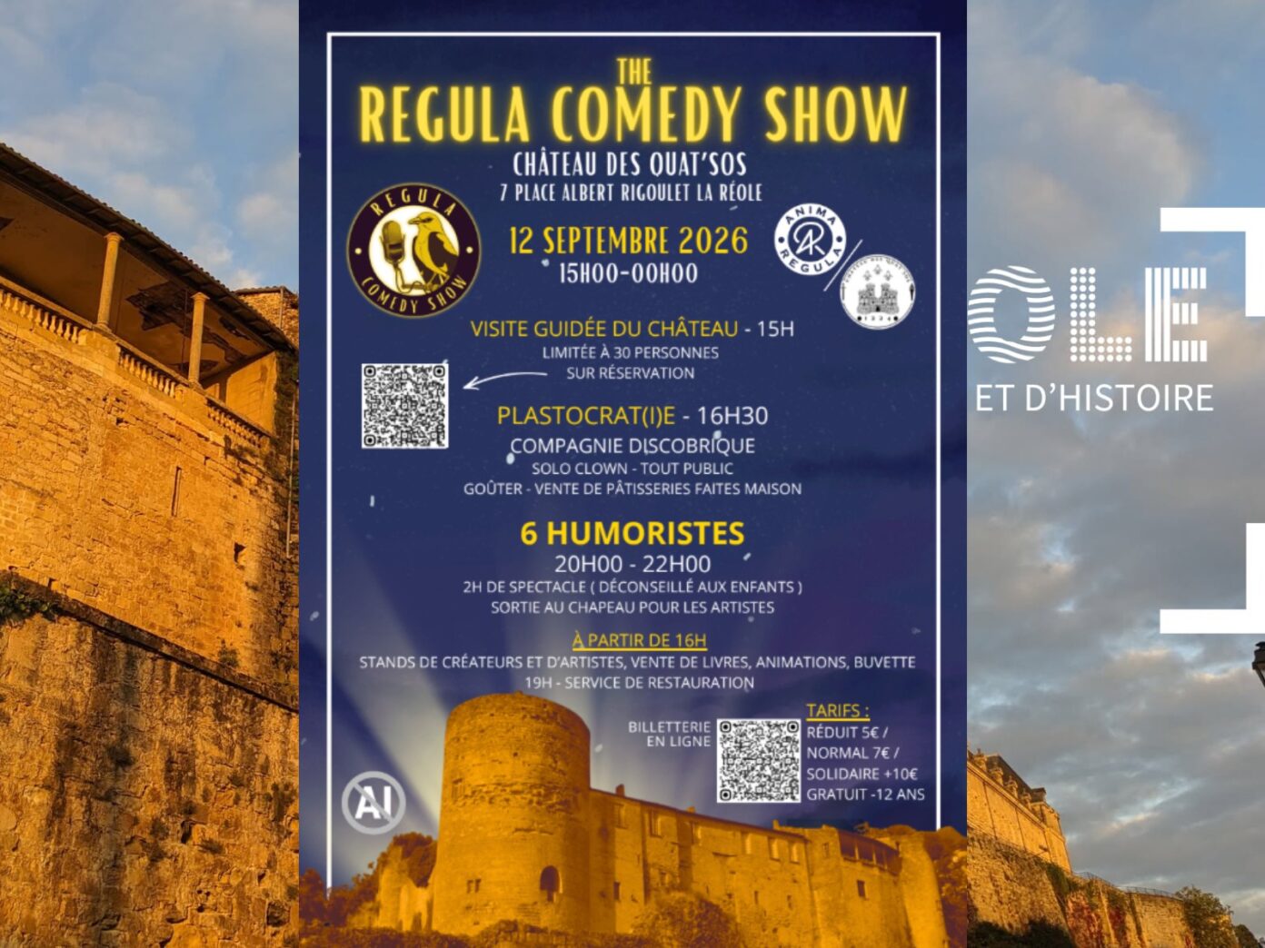 The Regula Comedy Show Château Quat&rsquo;Sos La Réole