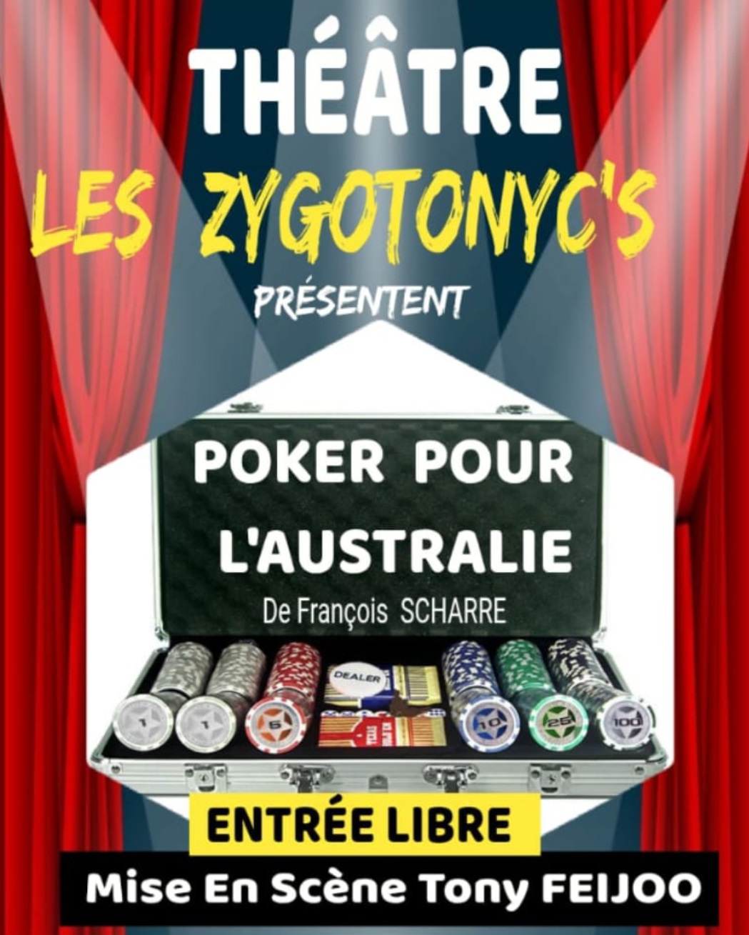 Théatre-comédie Poker pour l&rsquo;Australie 2026 Salle des fêtes de Castella Castella