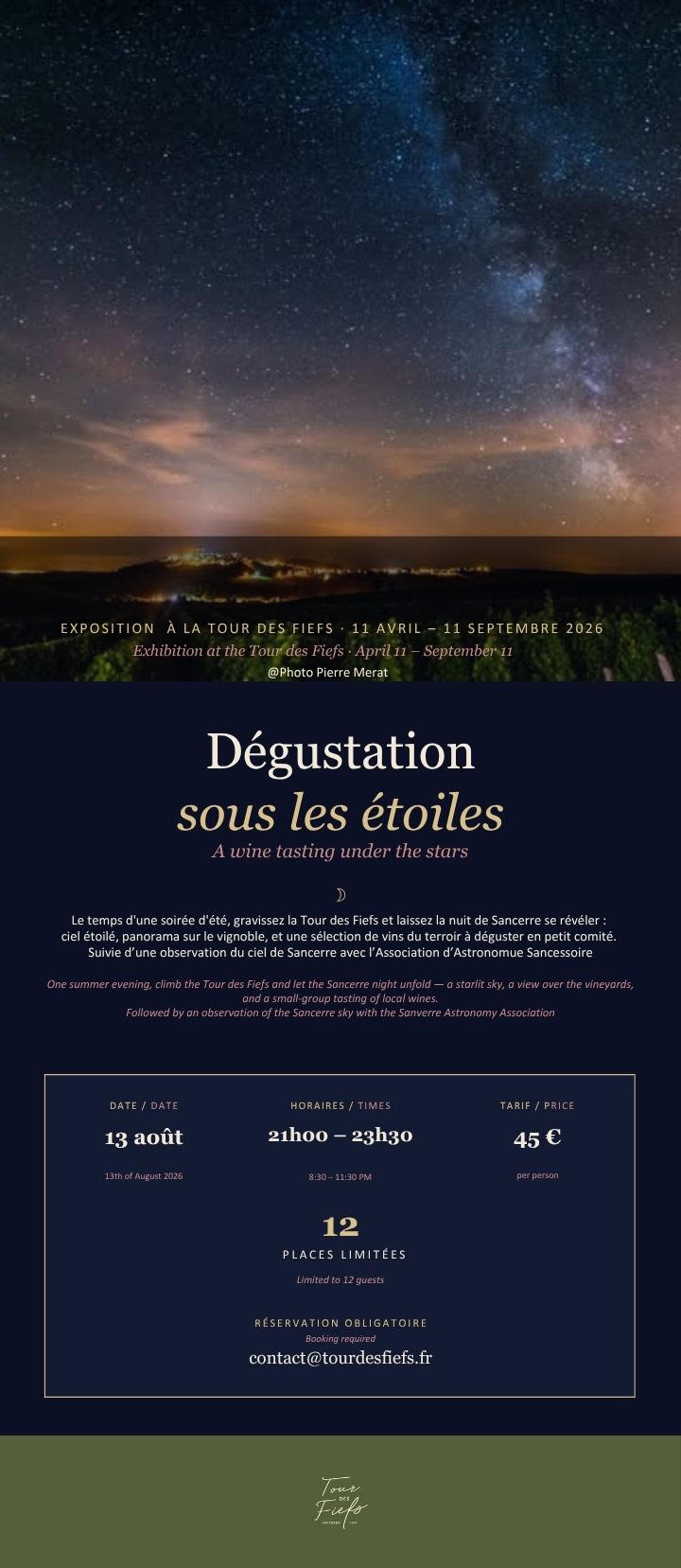 [Tour des Fiefs] Dégustation sous les étoiles  Sancerre