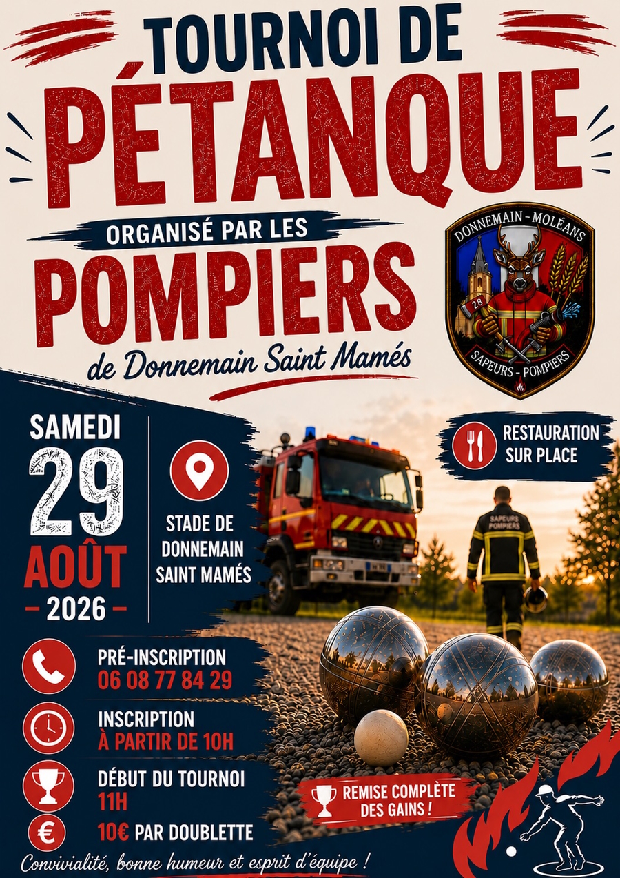 Tournoi de pétanque Donnemain-Saint-Mamès