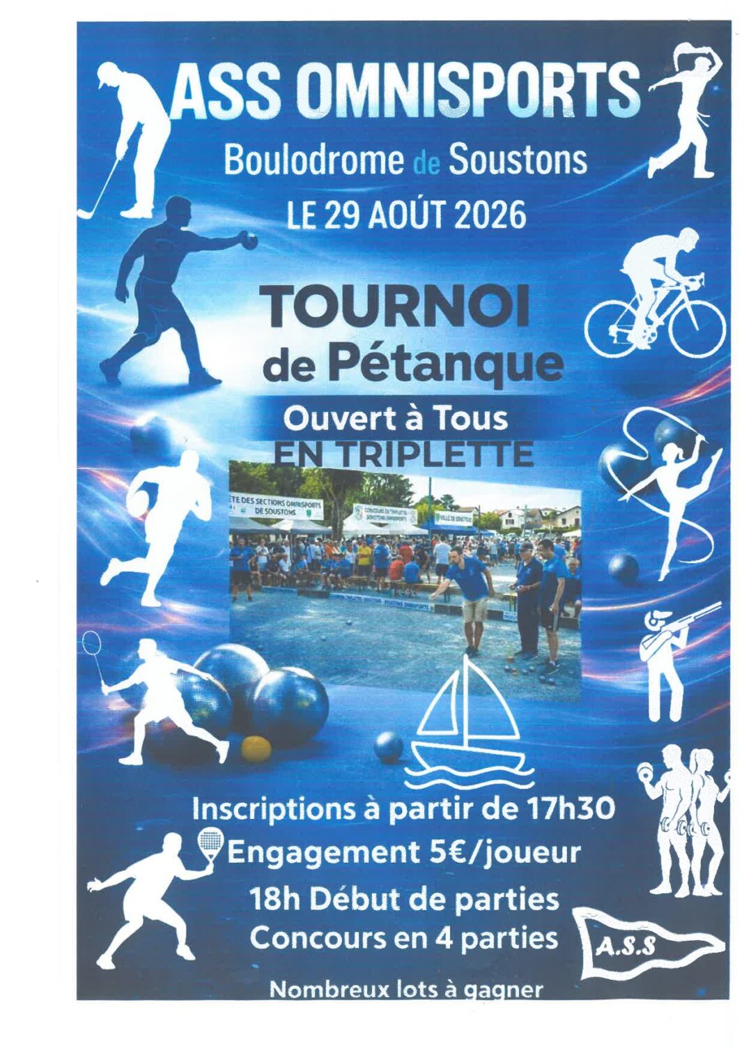 Tournoi de pétanque en triplette Rue de Moscou Soustons