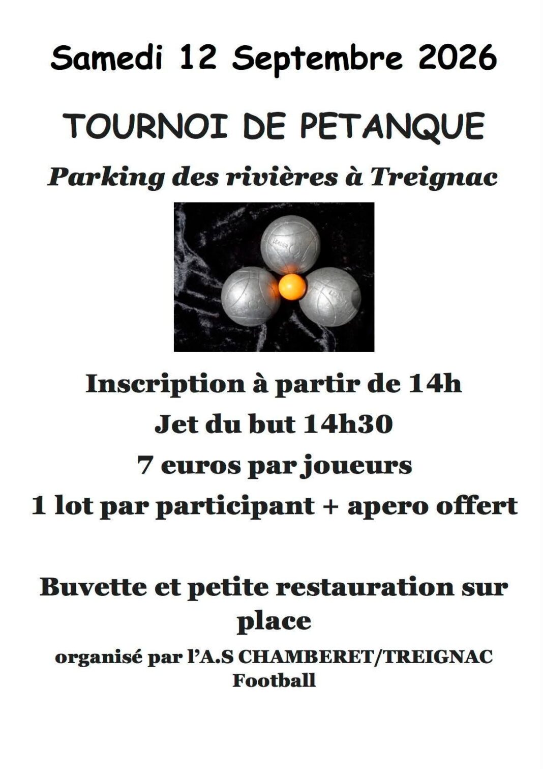 Tournoi de Pétanque Treignac