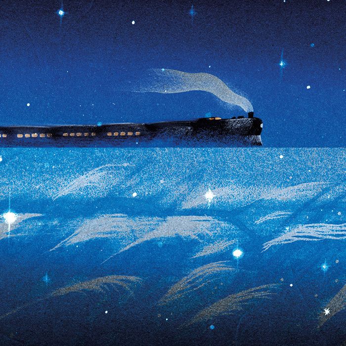 Train de nuit dans la Voie lactée Passage Sainte-Croix Nantes